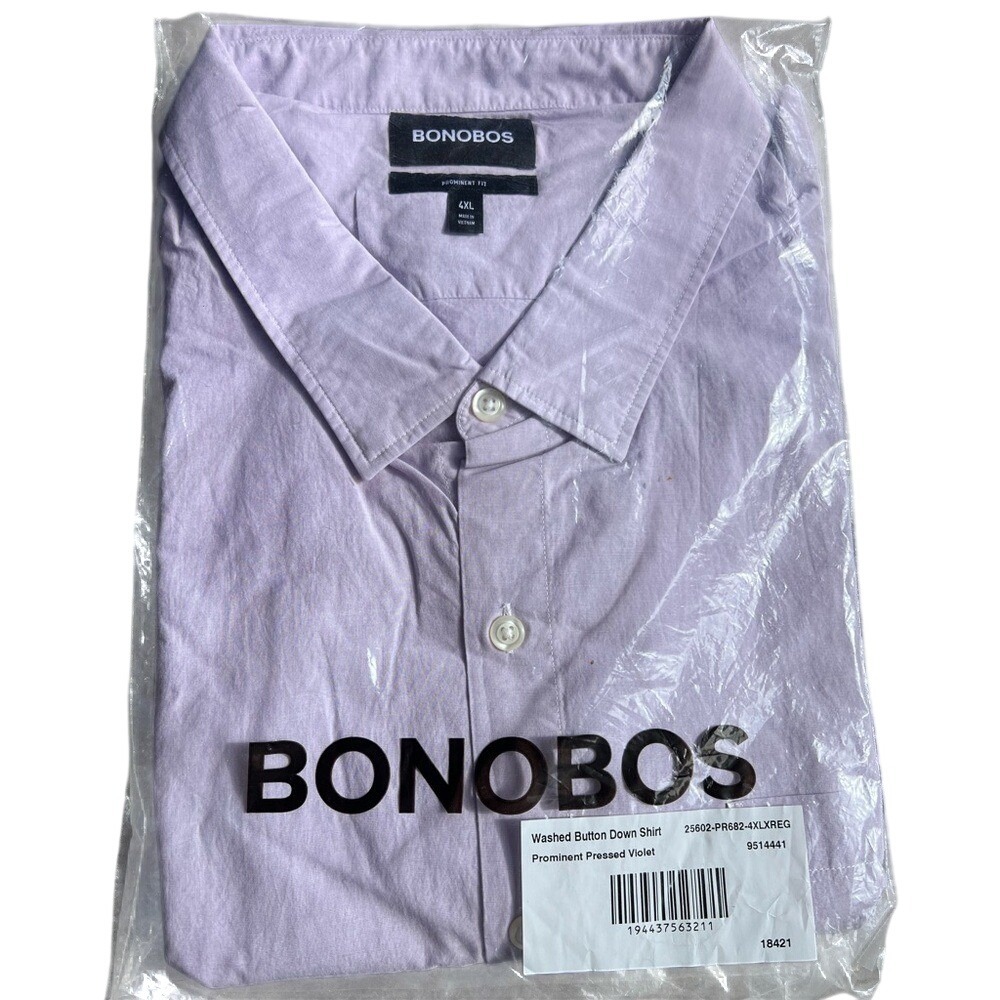 Bonobos Washed Button Down Shirt Prominent Fit 4XL